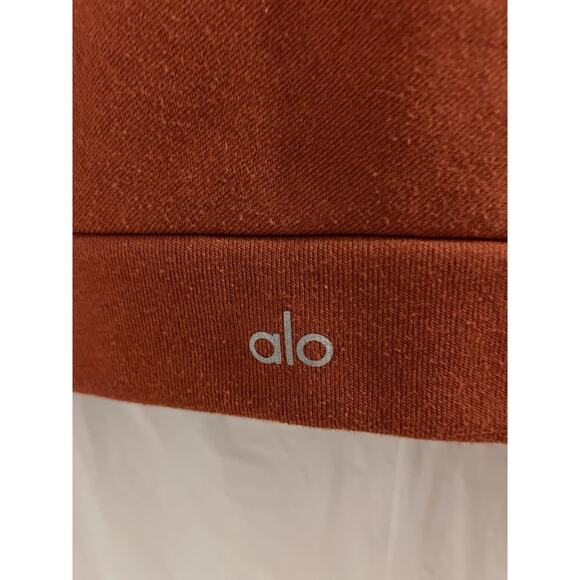 Alo Rust Soleil Cropped Turtleneck Sweatshirt Sz Xs - Picture 4 of 4